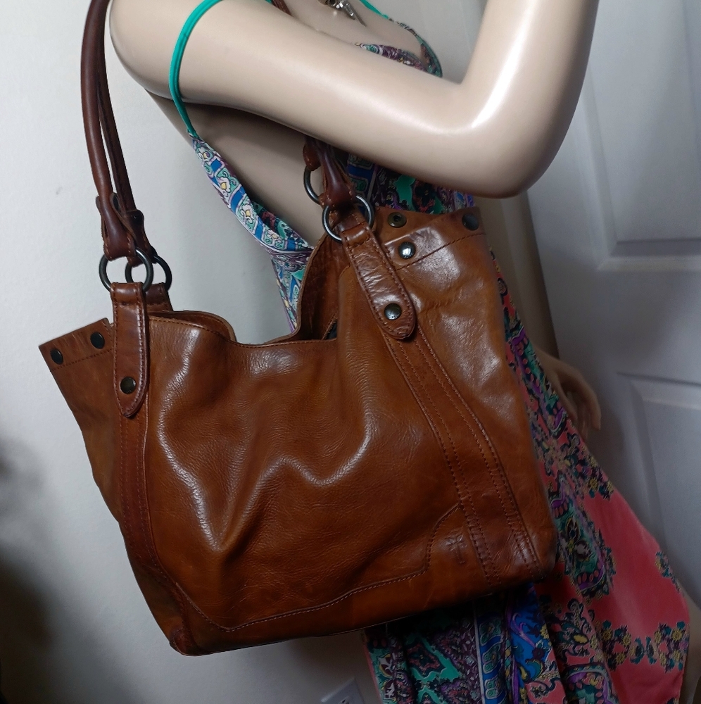 Frye Large Slouchy 15in Melissa Satchel Bag - Picture 4 of 17